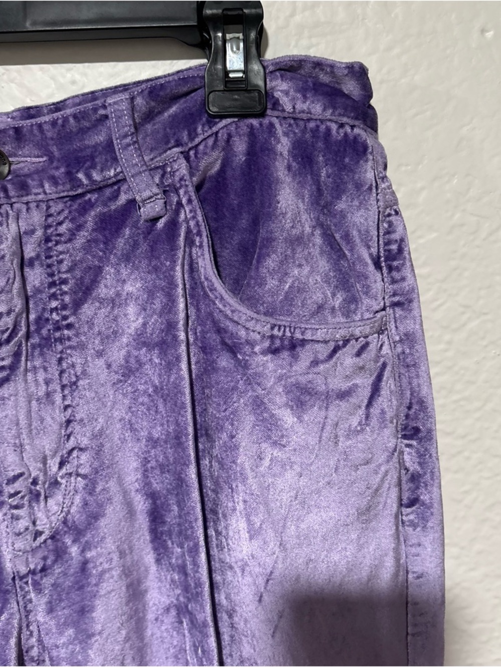 Rag & Bone Jacey Purple Velvet Straight Leg Pants Size 8 - Picture 4 of 8